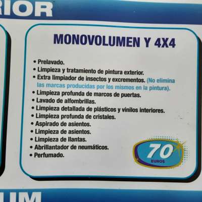 Limpieza superior monovolumen y 4x4 Profile Picture